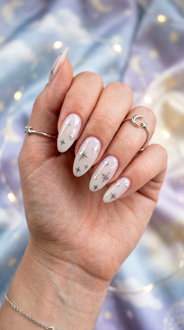 YK Star Decal Accents - 21 Summer Nail Design Ideas