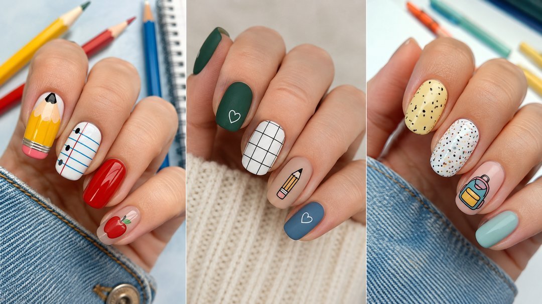 back to school nail art design