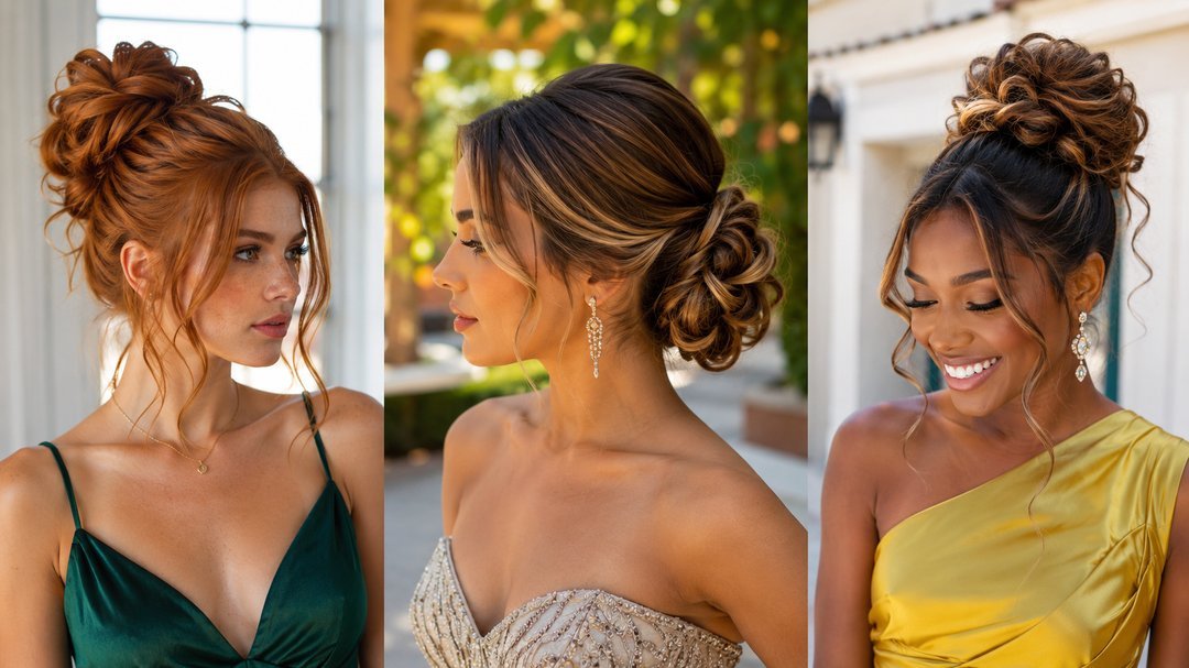 prom bun hairstyles ideas