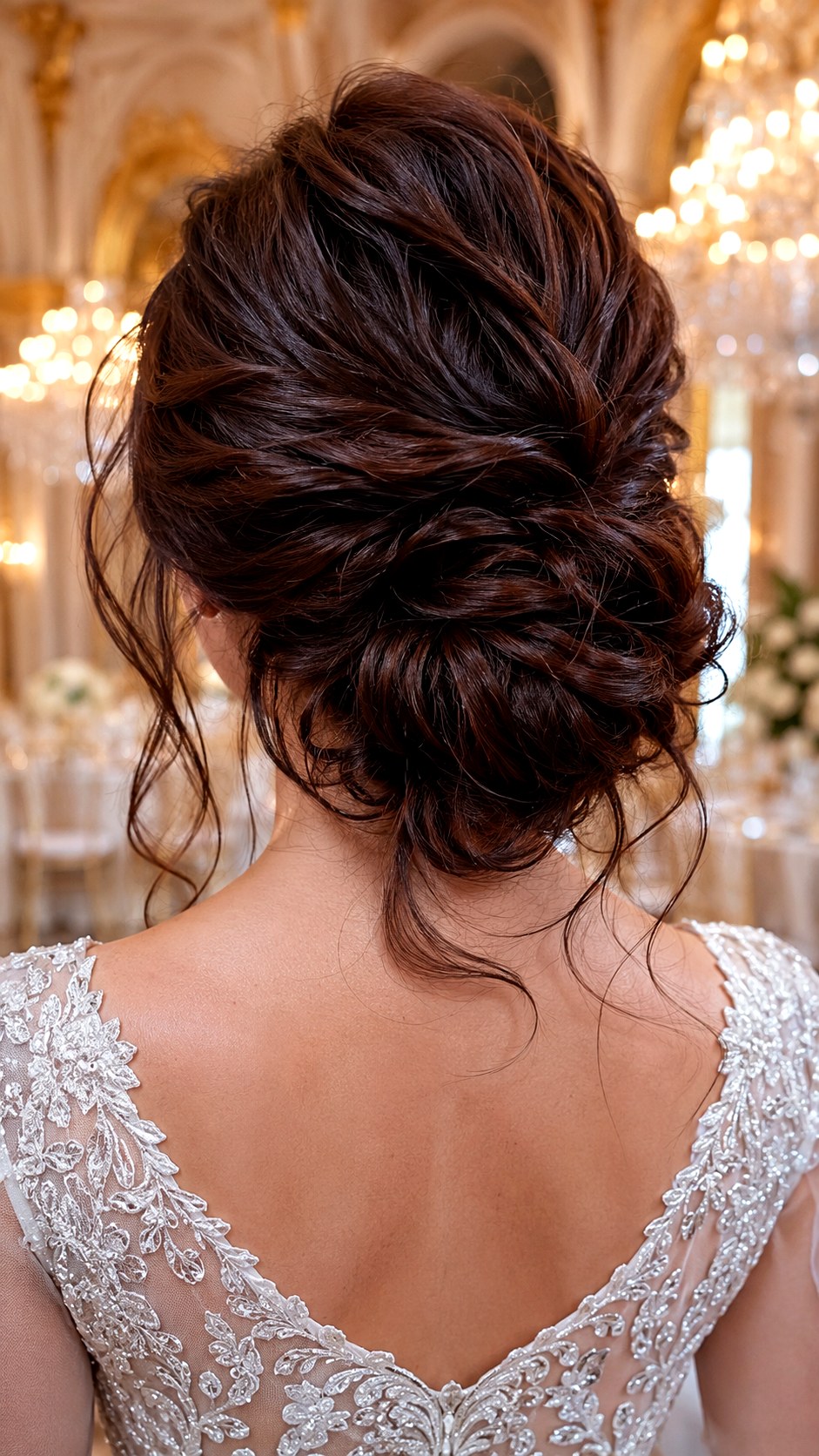 voluminous Tousled Low Bun Wedding Hairstyle - 25 low bun hairstyles wedding ideas