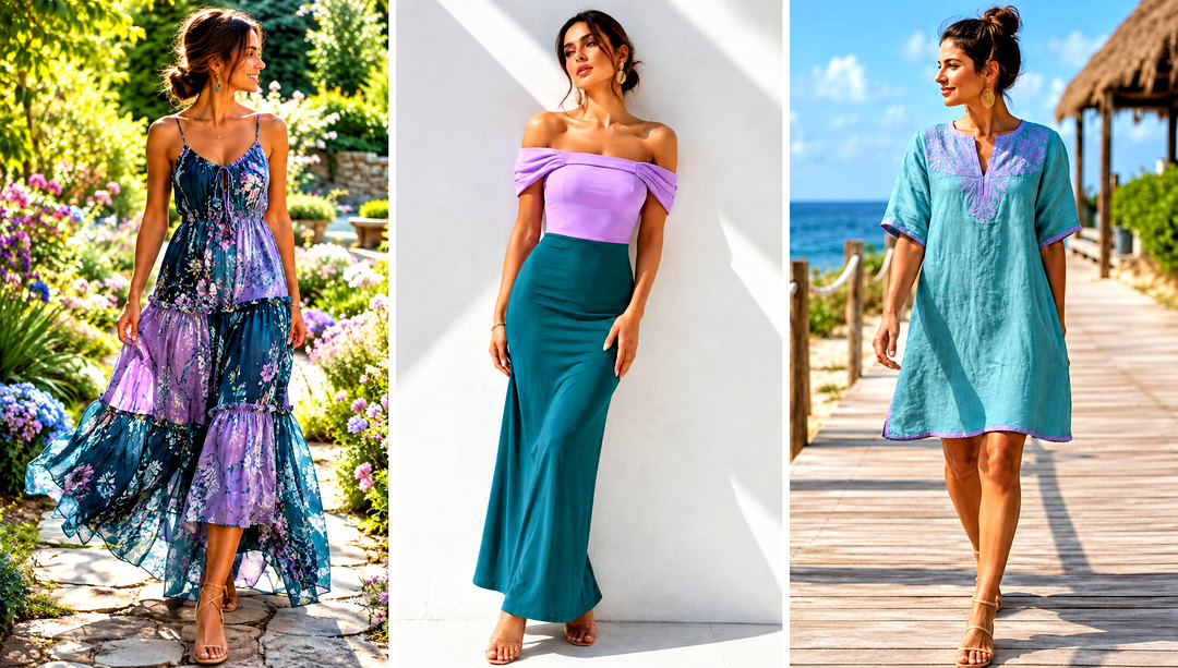 22 Teal and Lilac Sundress Ideas