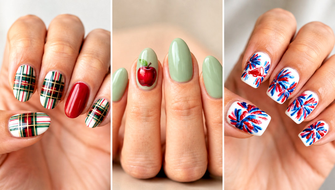 22 cute back to school nail art design