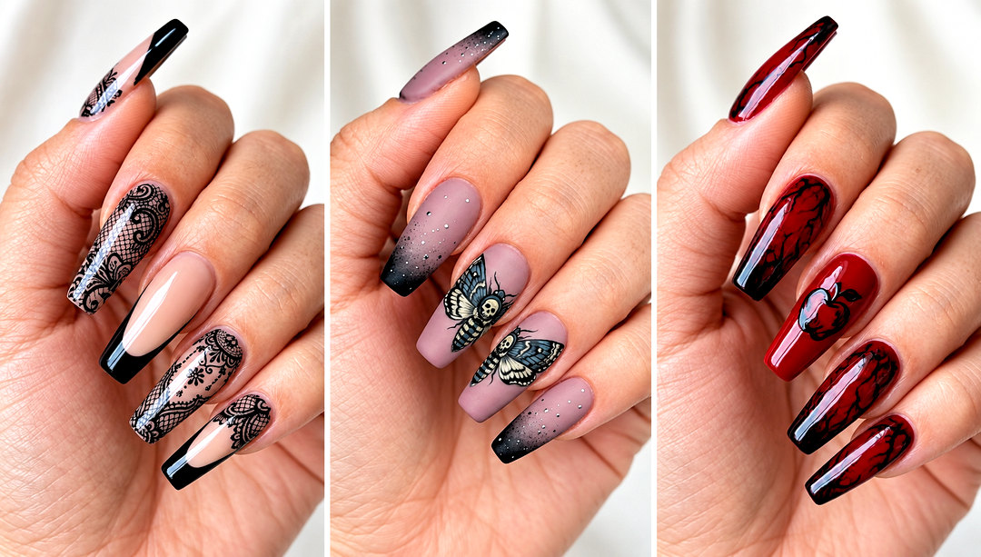 23 gothic coffin nail art designs