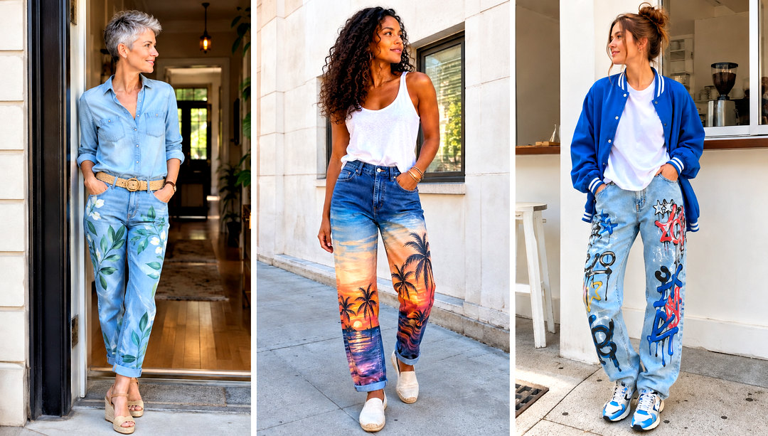 23 painted jean outfit ideas