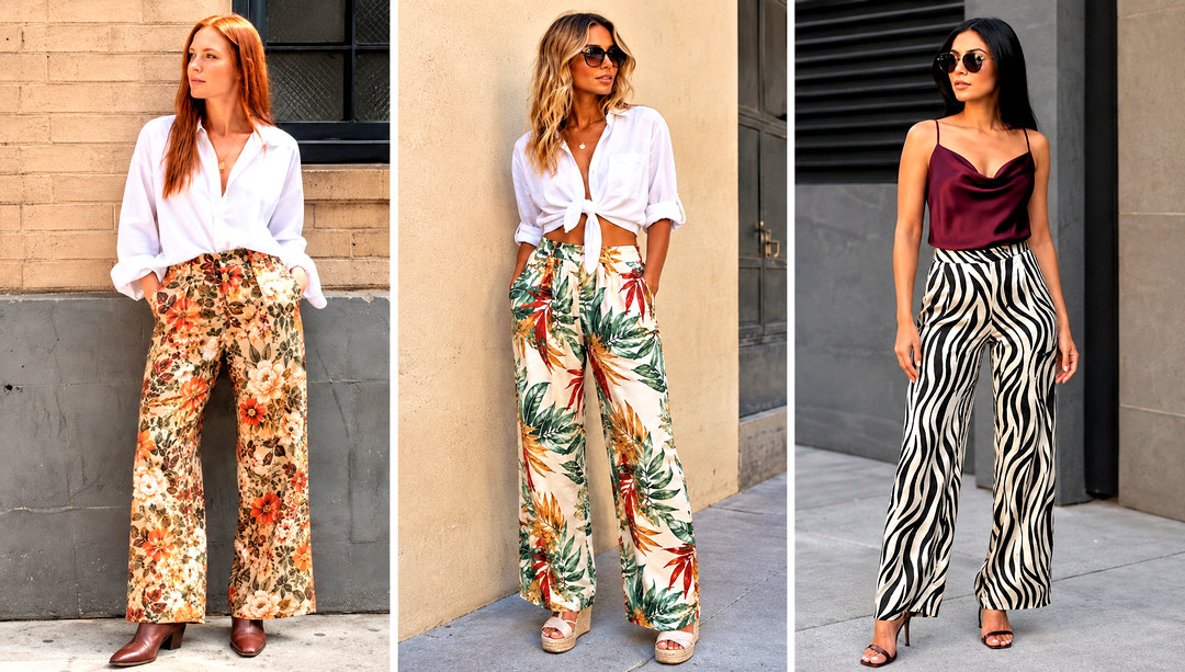 23 printed trousers outfit ideas