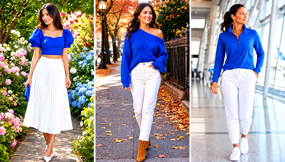24 Cobalt Blue and White Co-ord outfit Ideas